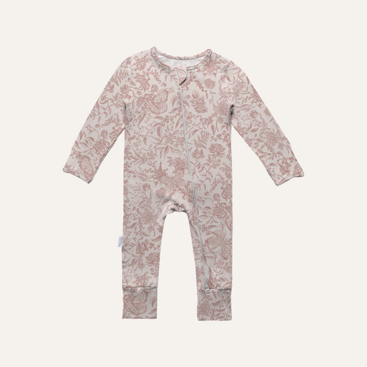 Baby Sleepsuit in Toile De Fleurs