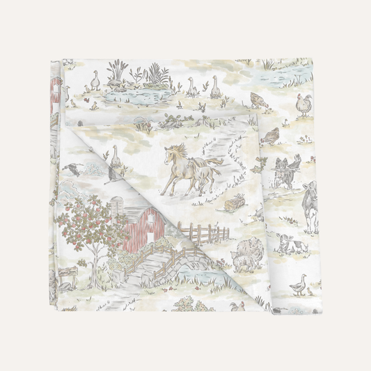 Swaddle Blanket in Farm Days