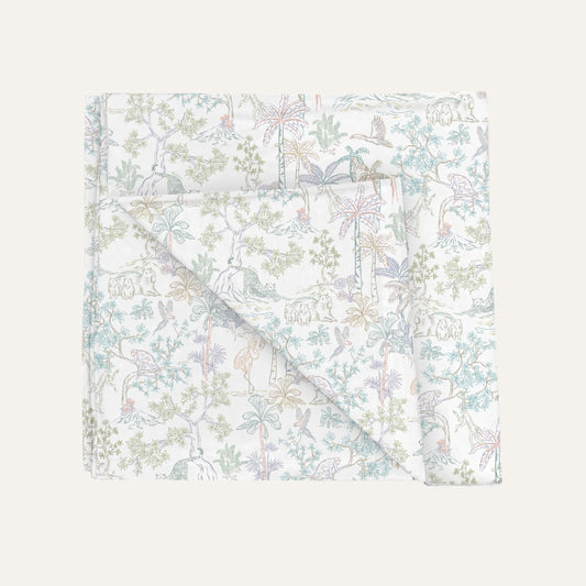 Swaddle Blanket in Rainbow Tropics