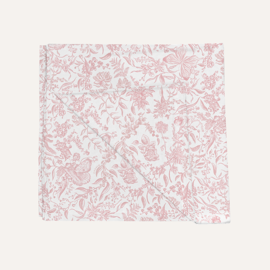 Swaddle Blanket in Toile de Fleur