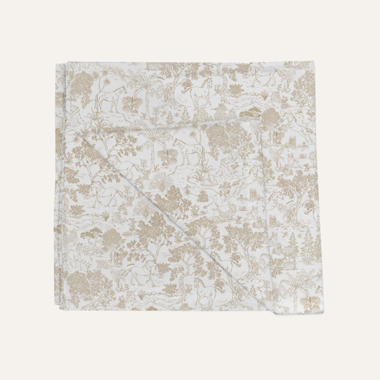 Swaddle Blanket in Equestrian Toile