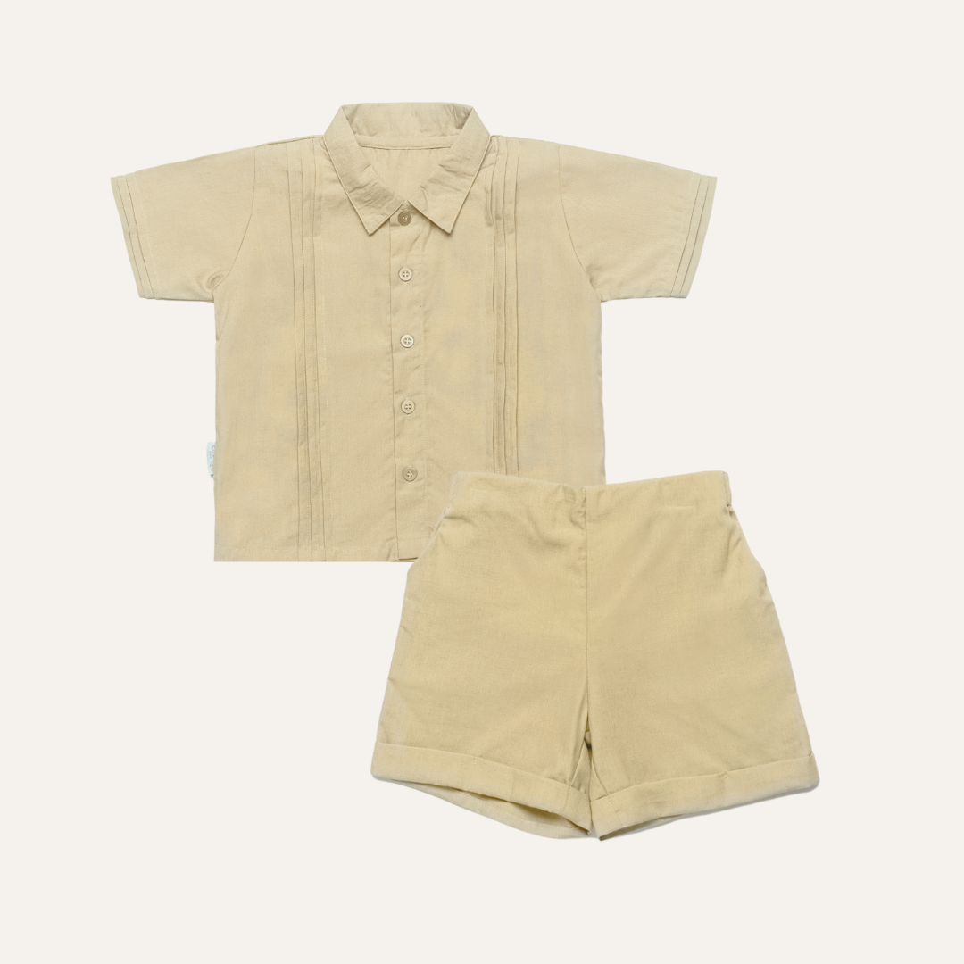 Theo Linen Set in Beige