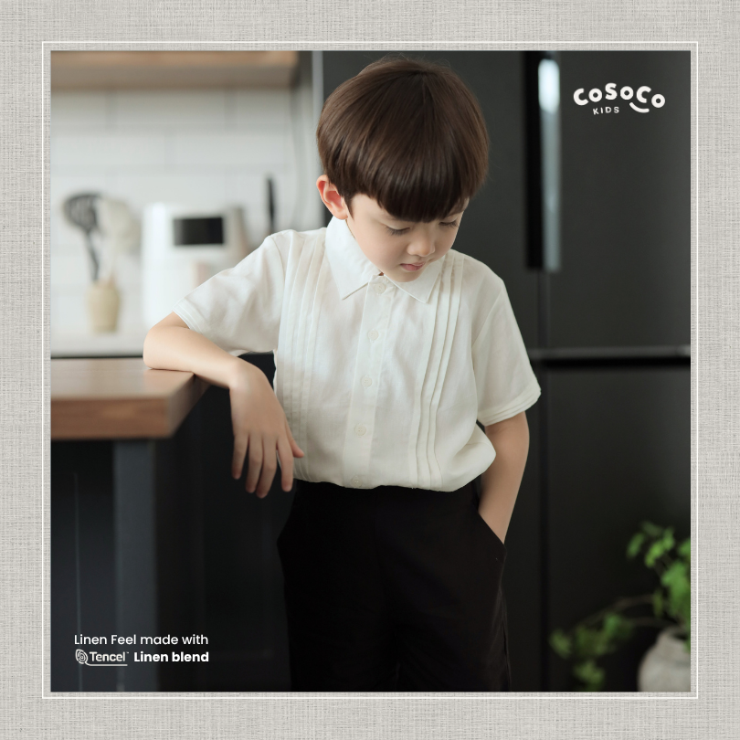 Theo Linen Set in White & Black