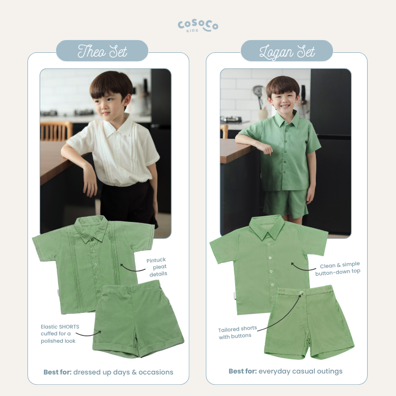 Theo Linen Set in Beige