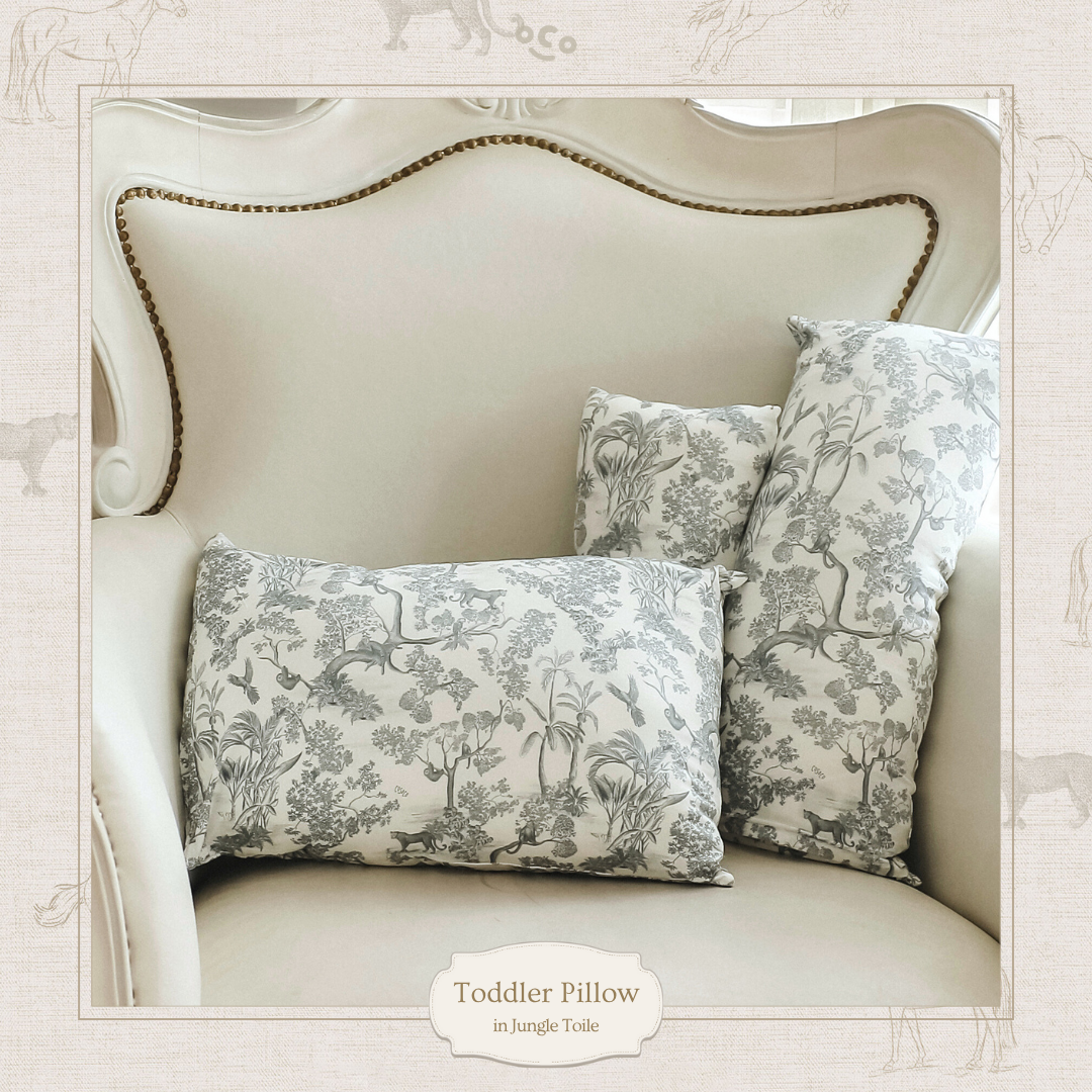 Head Pillow in Jungle Toile