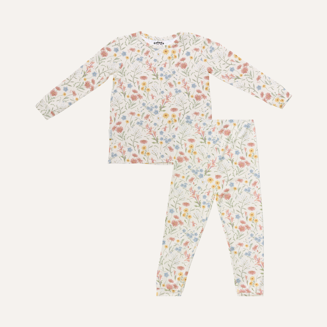 Kids Pajamas in Fall Floral