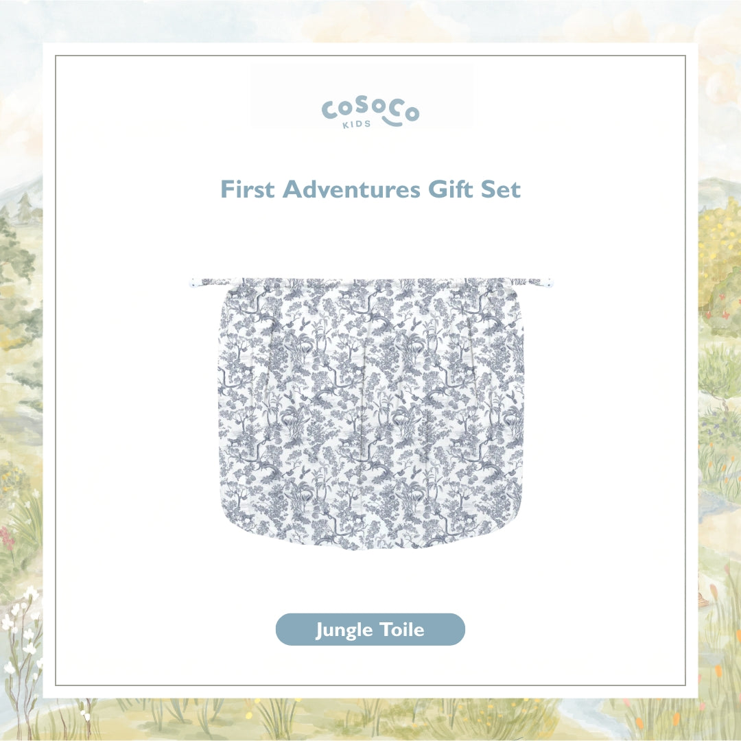 First Adventures Gift Set in Jungle Toile